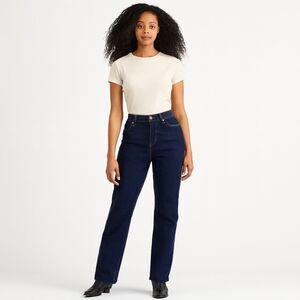 Lauren Jean Co Classic Straight Jeans Womens Sz 10 Dark Wash Denim 5 Pocket